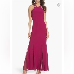 NWT Morgan & CO Strappy Back Trumpet Gown